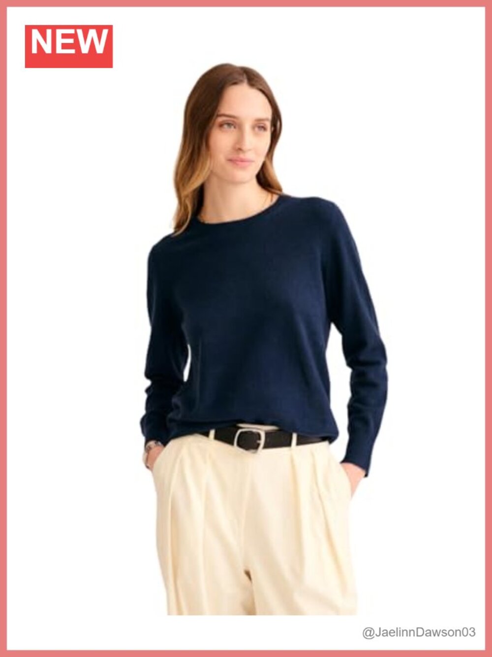 100% Mongolian Cashmere Crewneck Sweater Pullover